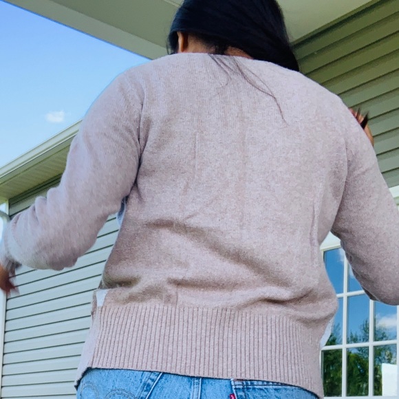 Argyle Y2K button up tan sweater - Picture 8 of 10